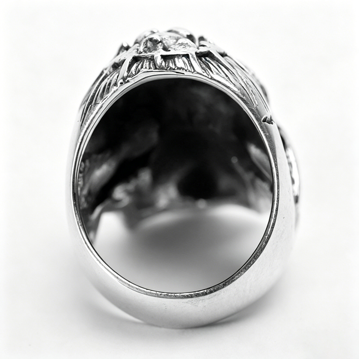 Dark Gothic Skeleton Head Retro Ring