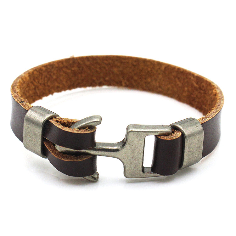Vintage Buckle Handmade Leather Wrist Bracelet