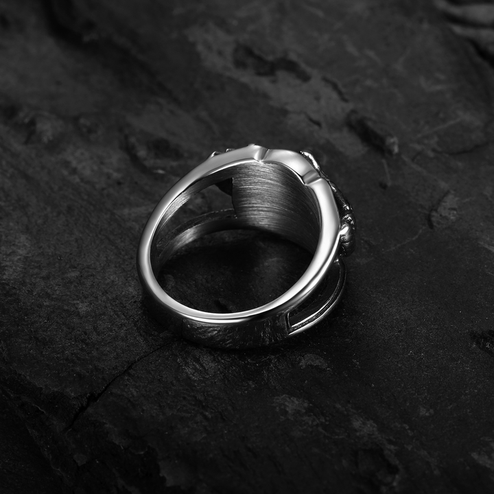 Vintage Spread Wing Eagle Biker Statement Ring