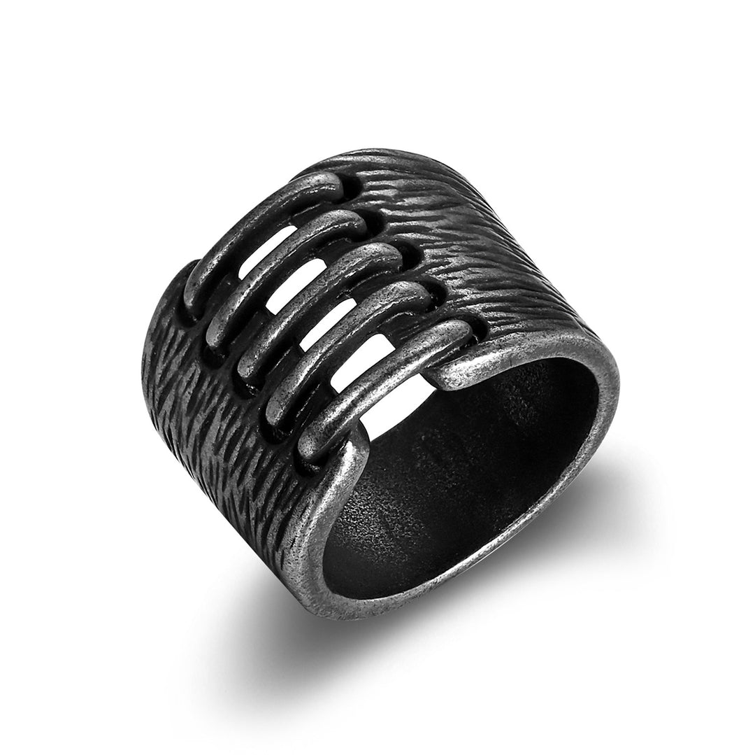 Old-fashioned neutral 925 silver ring