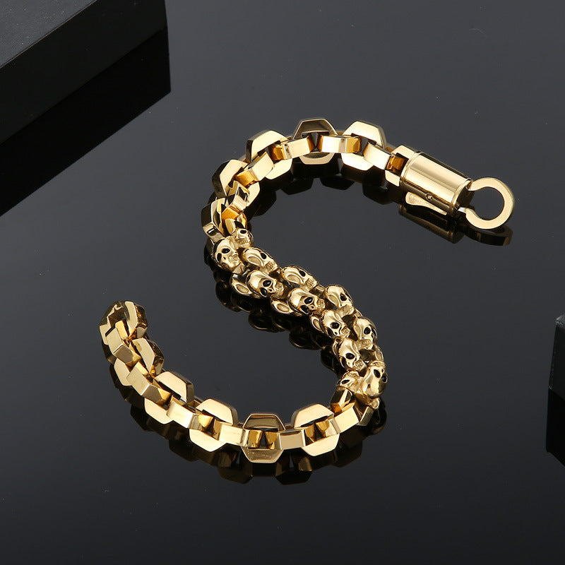 Spliced skull polygon bracelet