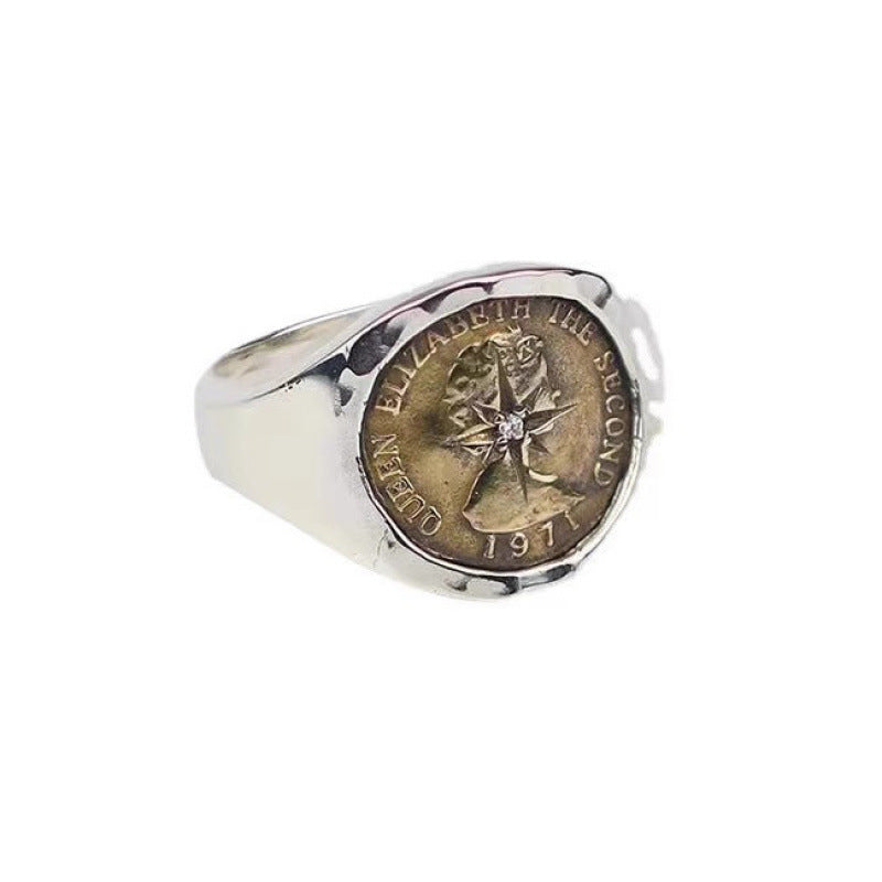 Elizabeth Diamond Coin Ring