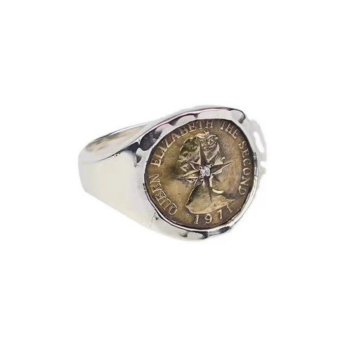 Elizabeth Diamond Coin Ring