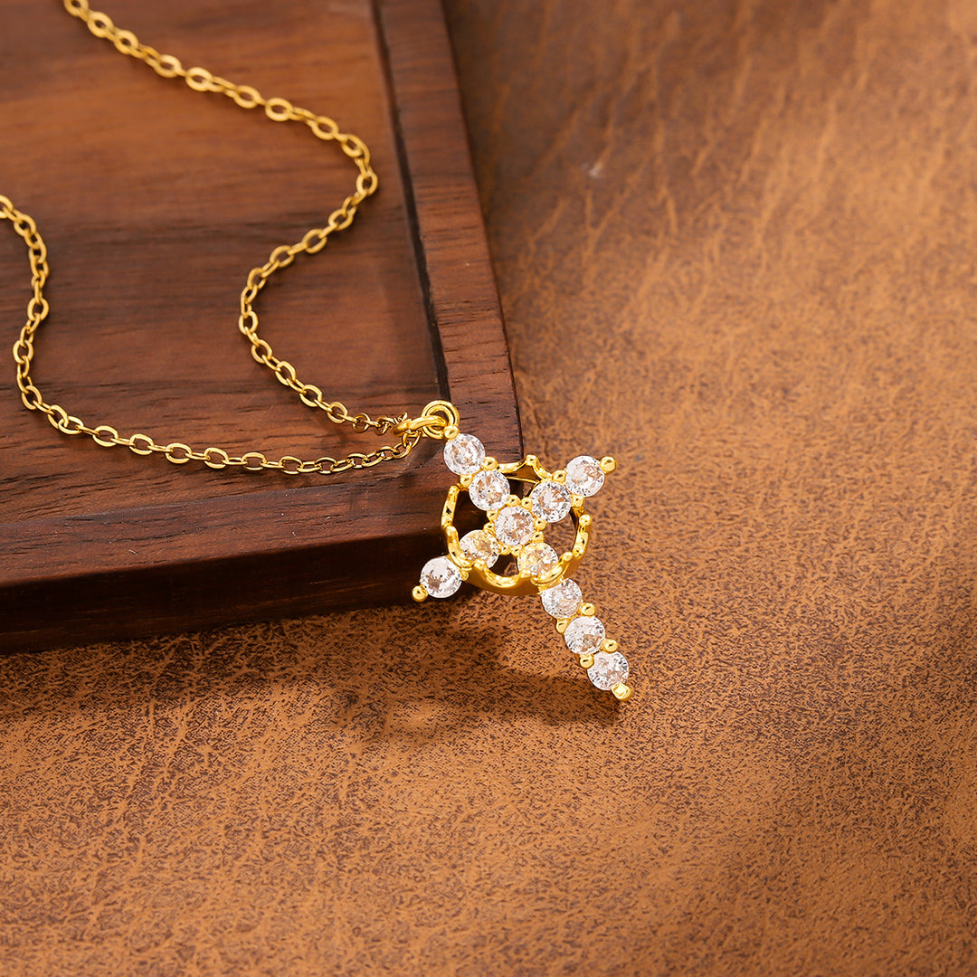 Crown Cross Necklace