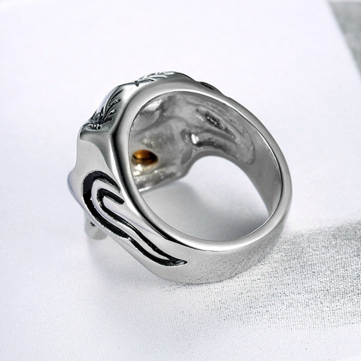 Gem Eye Skull Ring