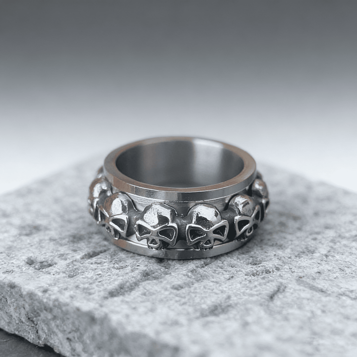 Skull Fidget Spinner Ring
