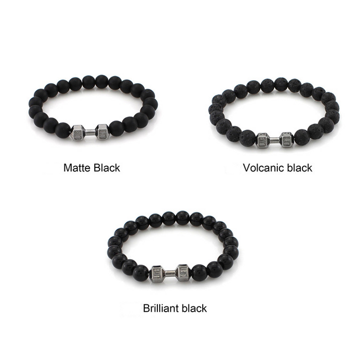 Volcanic stone dumbbell bracelet