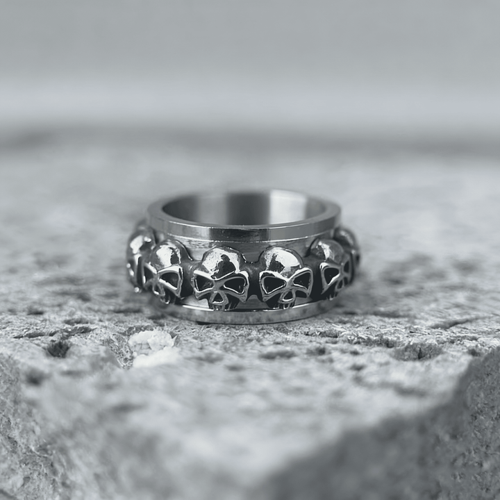 Skull Fidget Spinner Ring