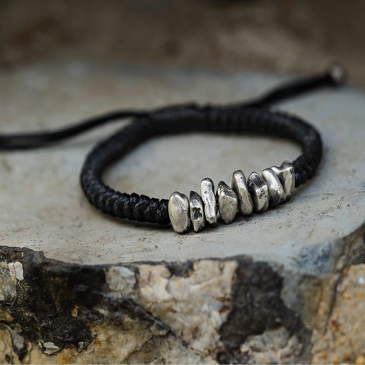 Silver Nugget Paracord Bracelet