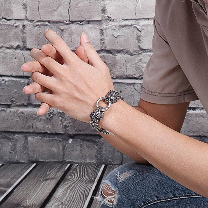 Viking Wolf Head Bracelets