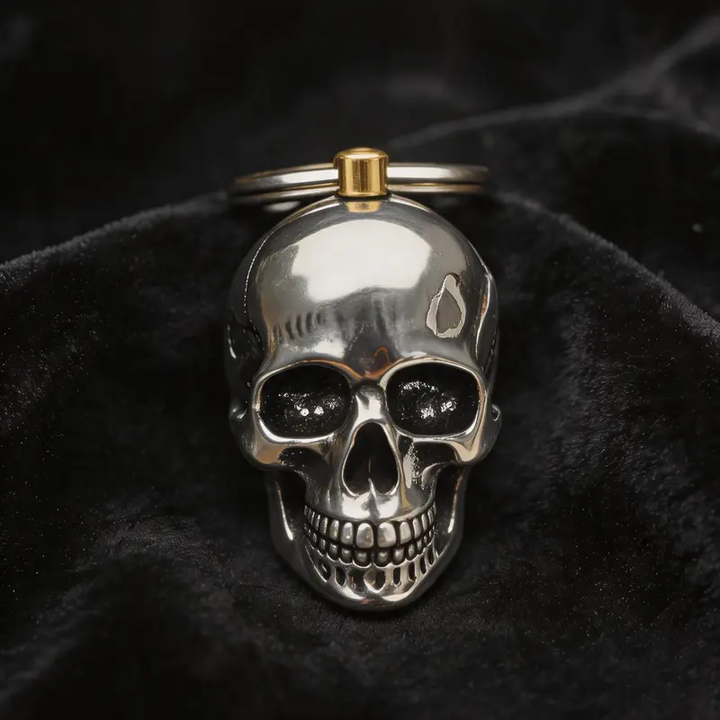 Skull Keychain Gothic Style Key Ring Accessory