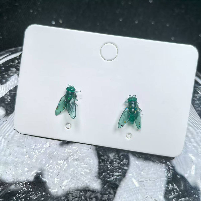 Weird Aesthetic 3D Simulation Fly Bug Stud Earrings