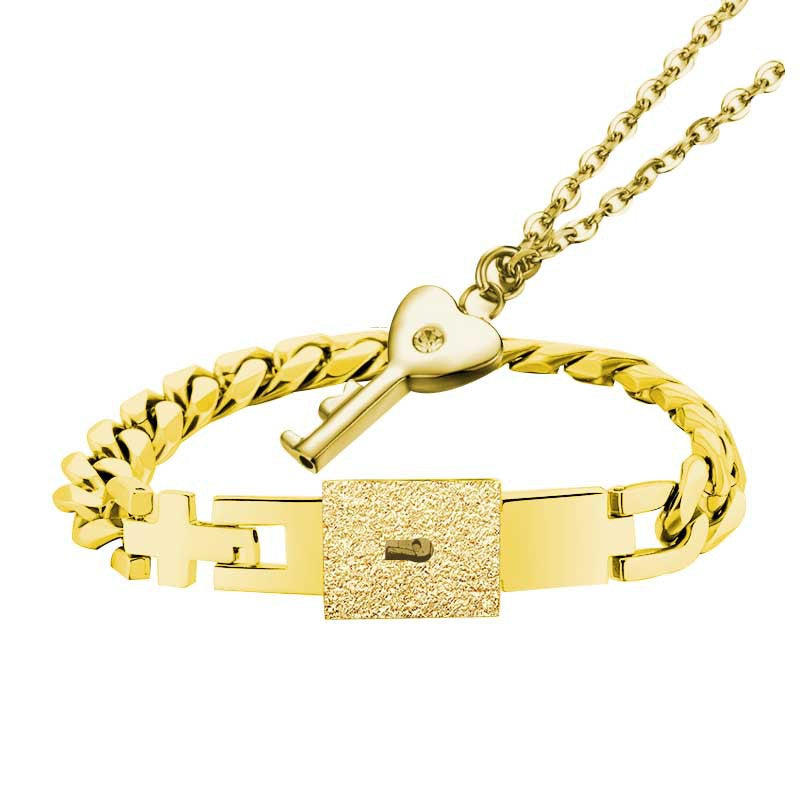 Lock &amp; Key Couple Bracelet