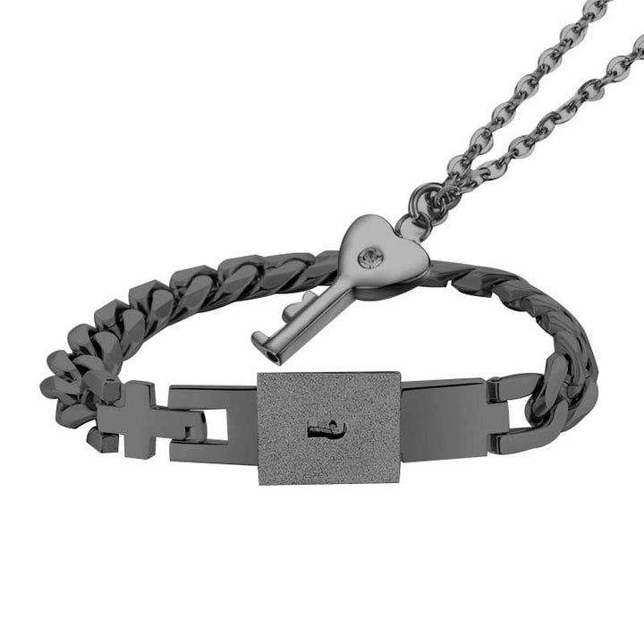 Lock &amp; Key Couple Bracelet