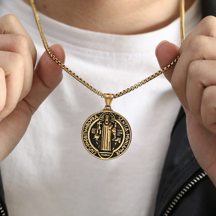 Vintage St. Benedict Medallion Chain