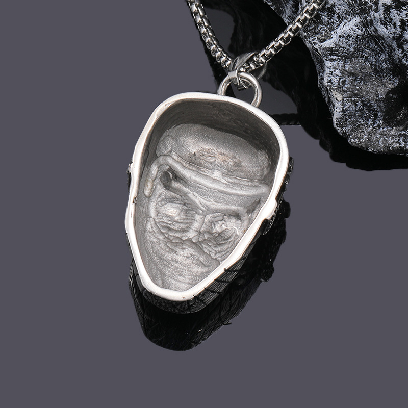 Knights Templar Skull Red Eye Pendant