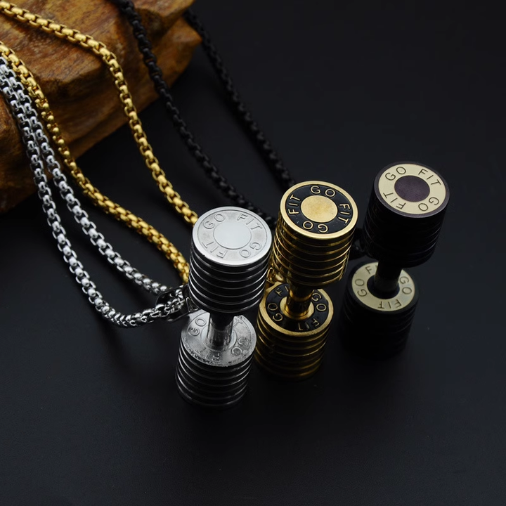 Dumbbell Pendant Necklace