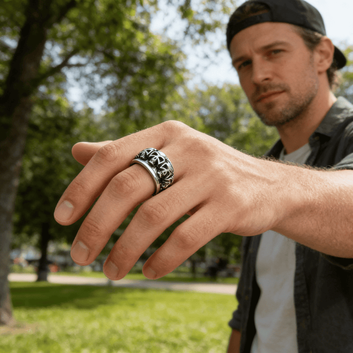 Skull Fidget Spinner Ring