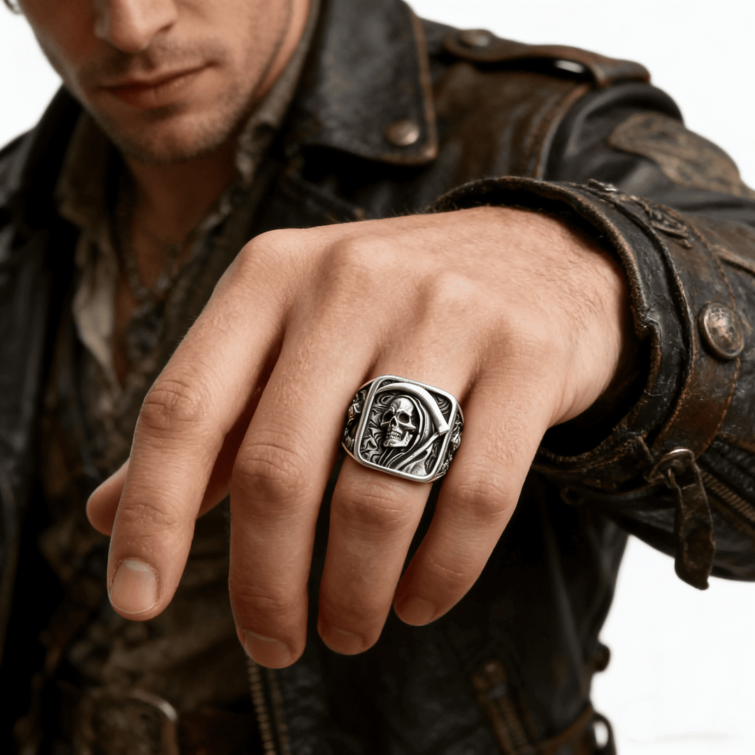 Death Scythe Skull Ring