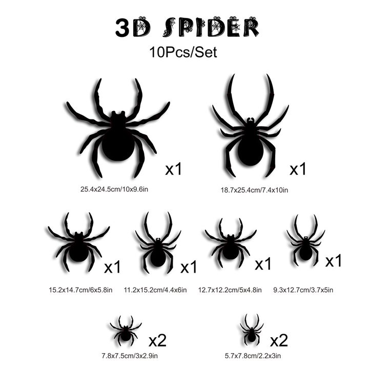 Spooky 3D Wall Stickers For Halloween Party Decor