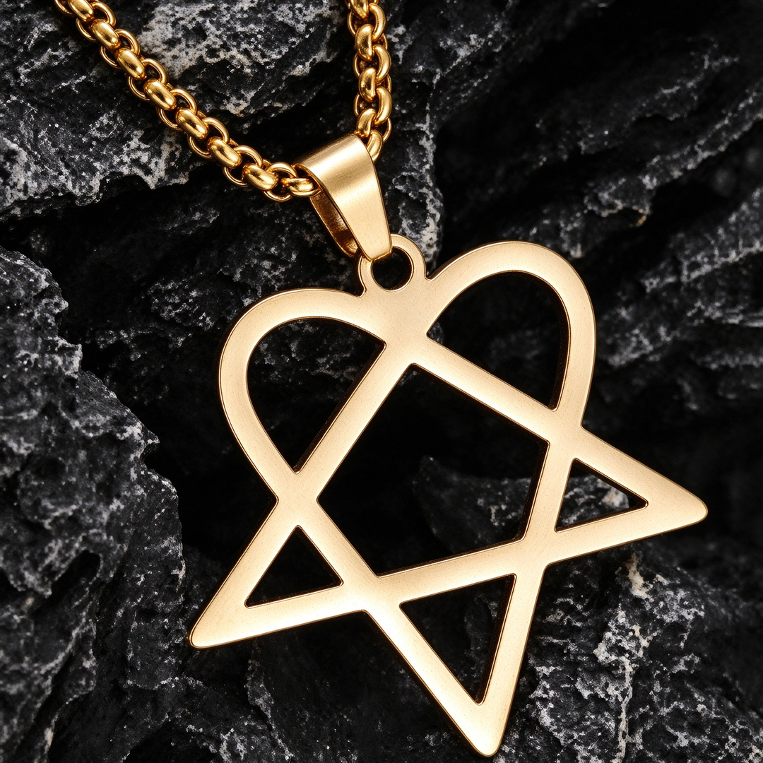 Unique openwork heart pendant necklace