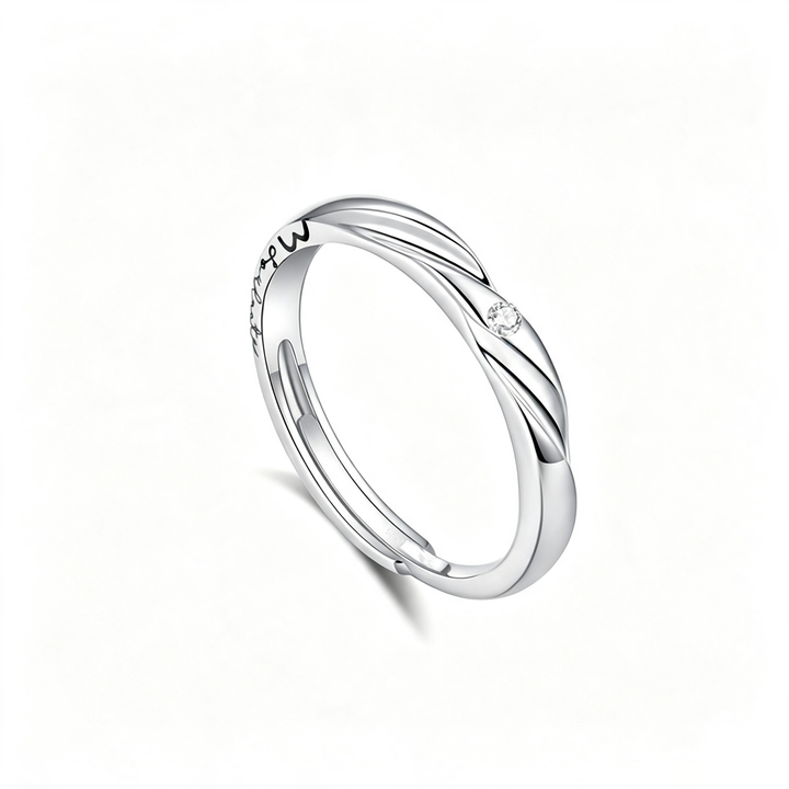 Twist Wave Soulmate Adjustable Couple Rings