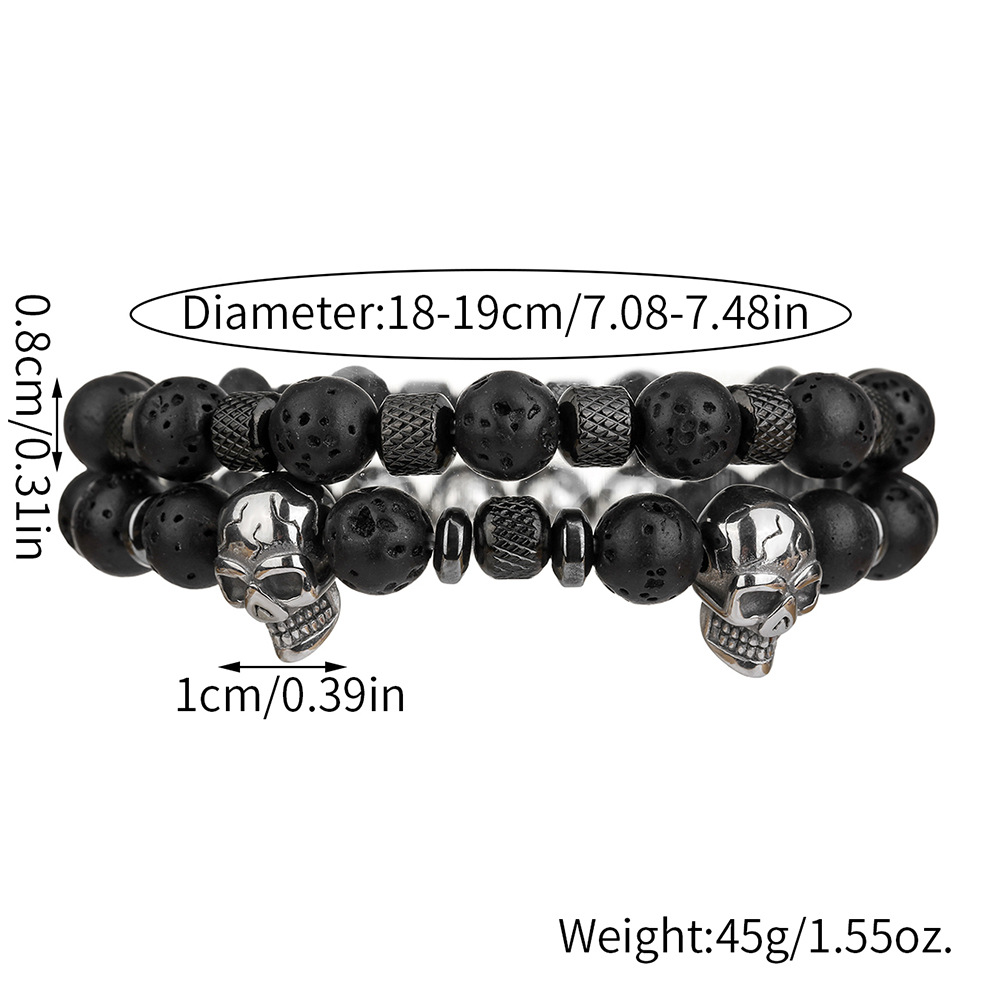 Gothic Skull Beaded Bracelet