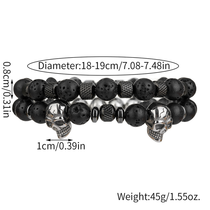 Gothic Skull Beaded Bracelet