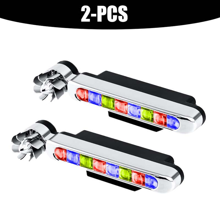 Wind-powered LED lights