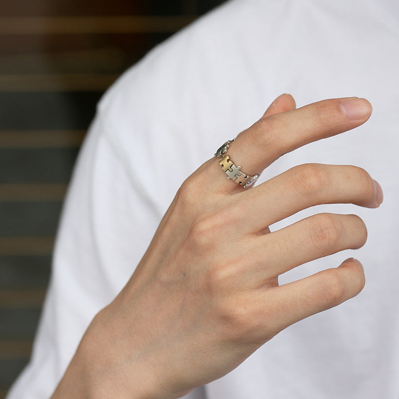 925 silver puzzle ring