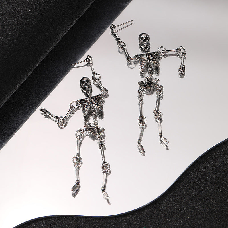 Funny skull earrings