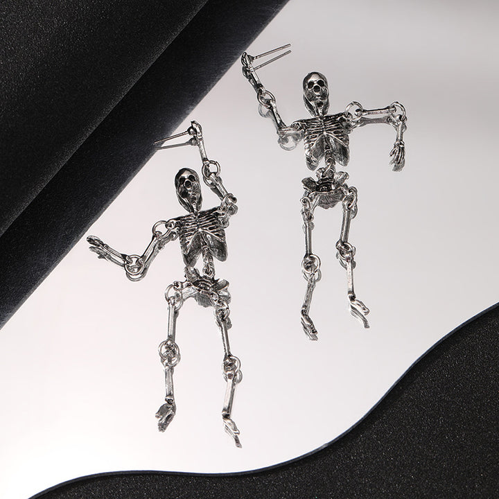 Funny skull earrings