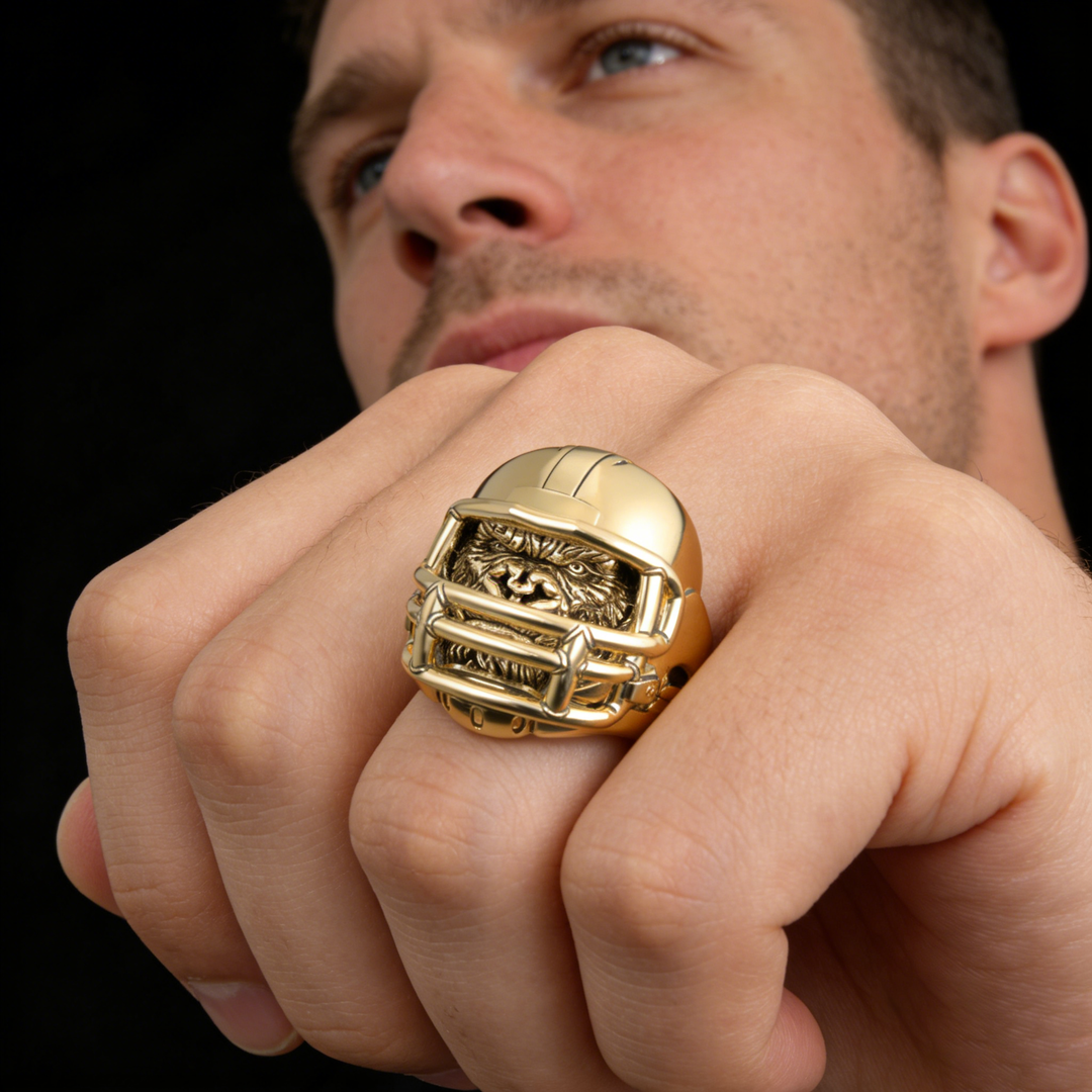 Gorilla rugby helmet ring
