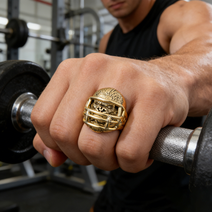 Gorilla rugby helmet ring