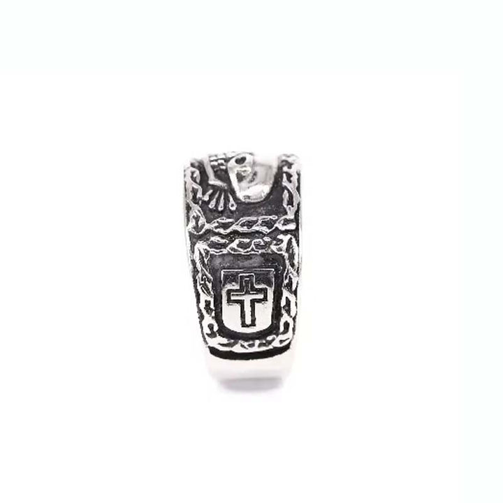 Cool Skull Hip Hop Punk Cross Ring
