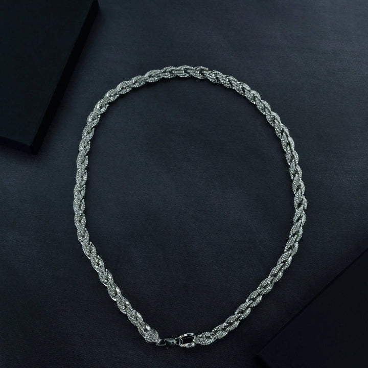 9mm Iced Rope Bracelet &amp; Chain Bundle