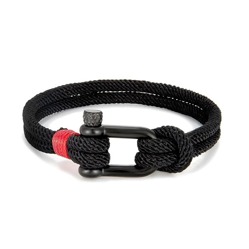 U-shaped buckle nylon rope bracelet
