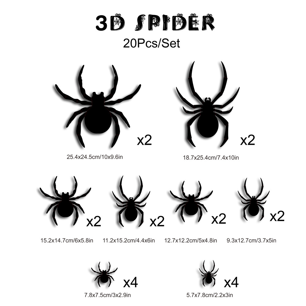 Spooky 3D Wall Stickers For Halloween Party Decor