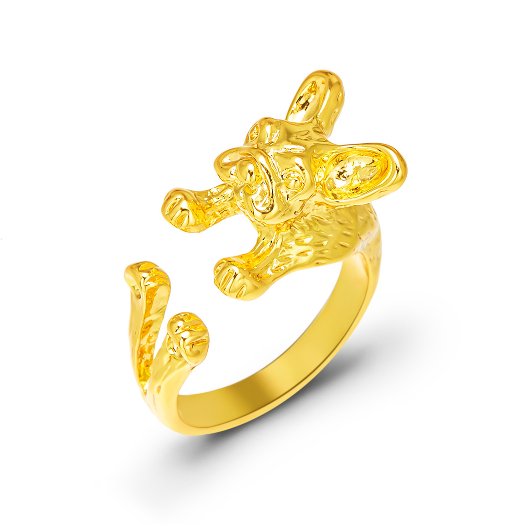 French Bulldog Adjustable Open Ring