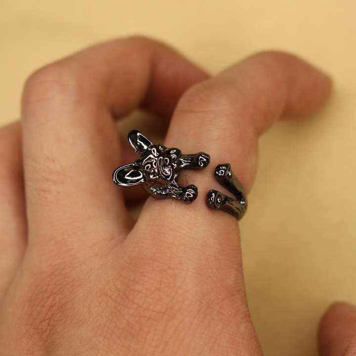 French Bulldog Adjustable Open Ring