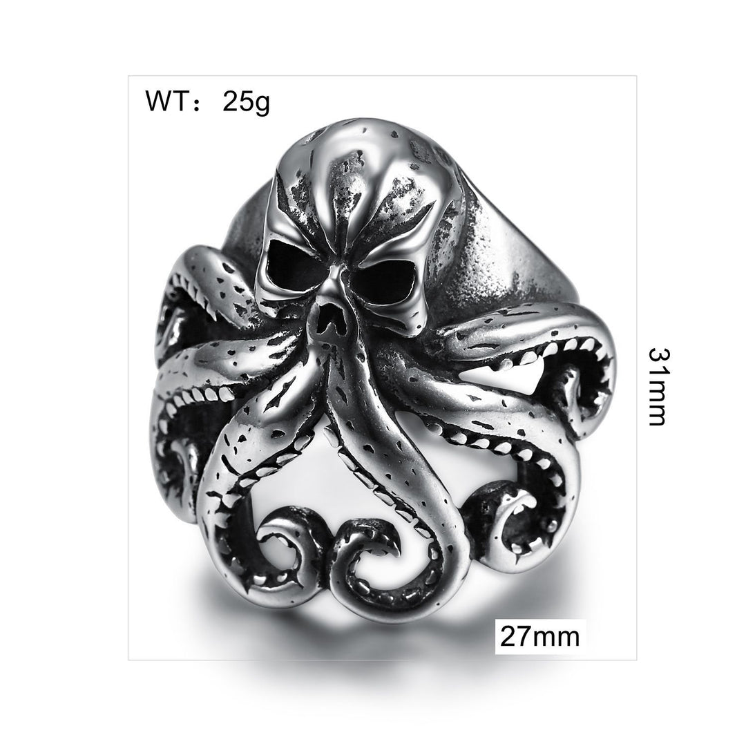 Retro Punk Octopus Ring