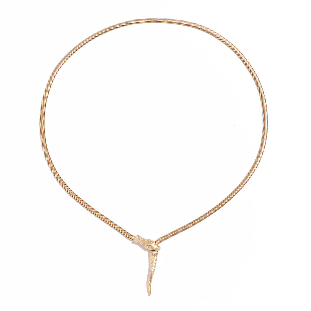 Snake bone necklace
