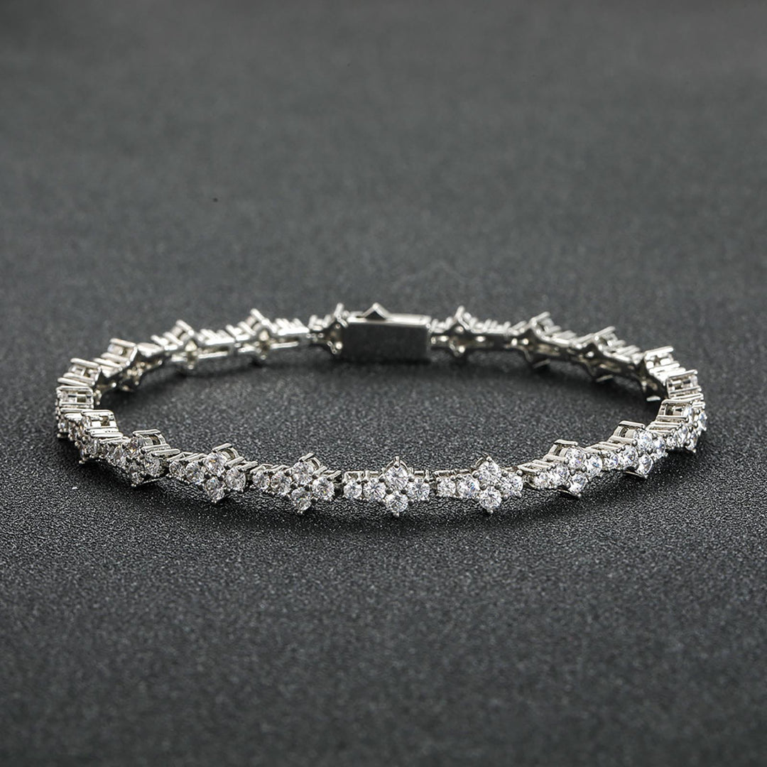 Plum Blossom Tennis Bracelet Necklace