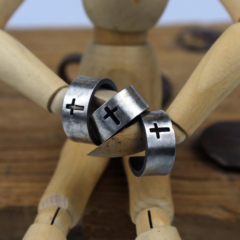 Classic Cross 925 Sterling Viking Ring
