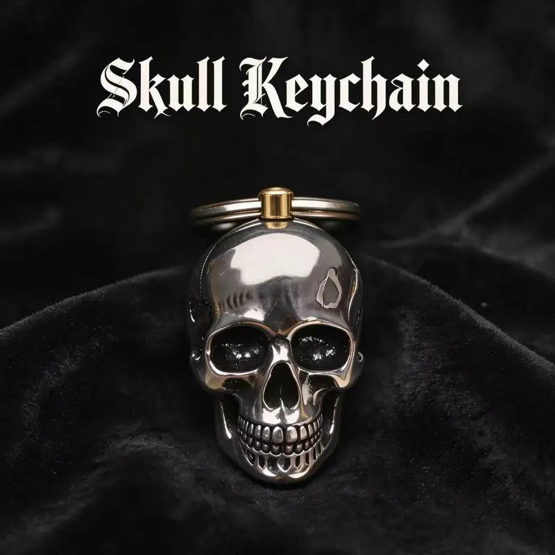 Skull Keychain Gothic Style Key Ring Accessory