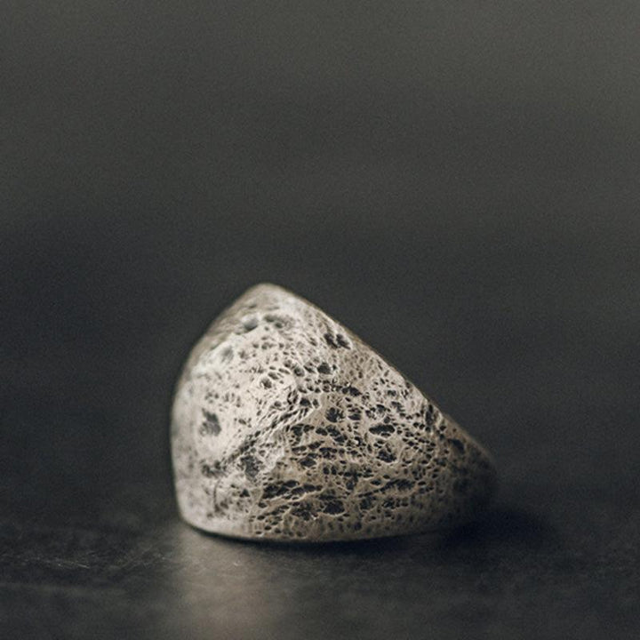Vintage Hand-made Texture Wide Ring
