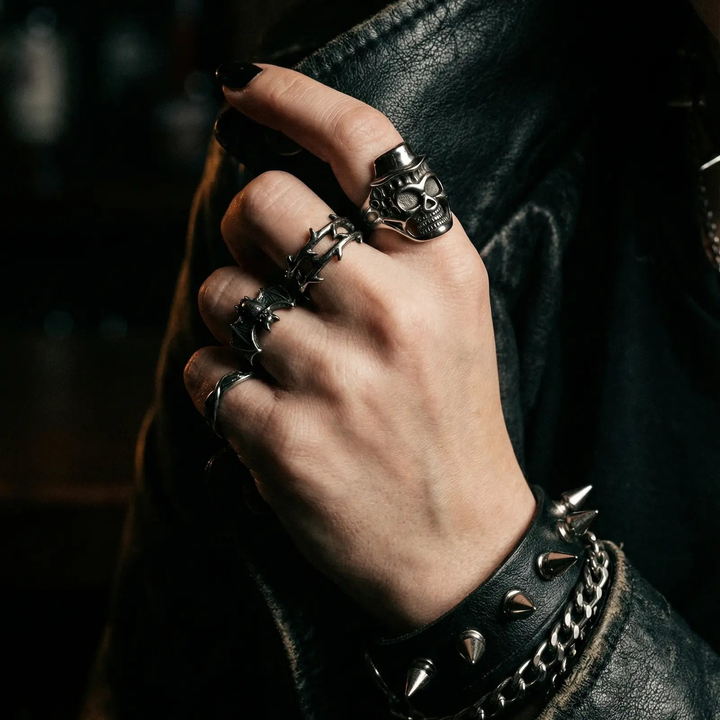 Gentleman Skull Hat Statement Ring