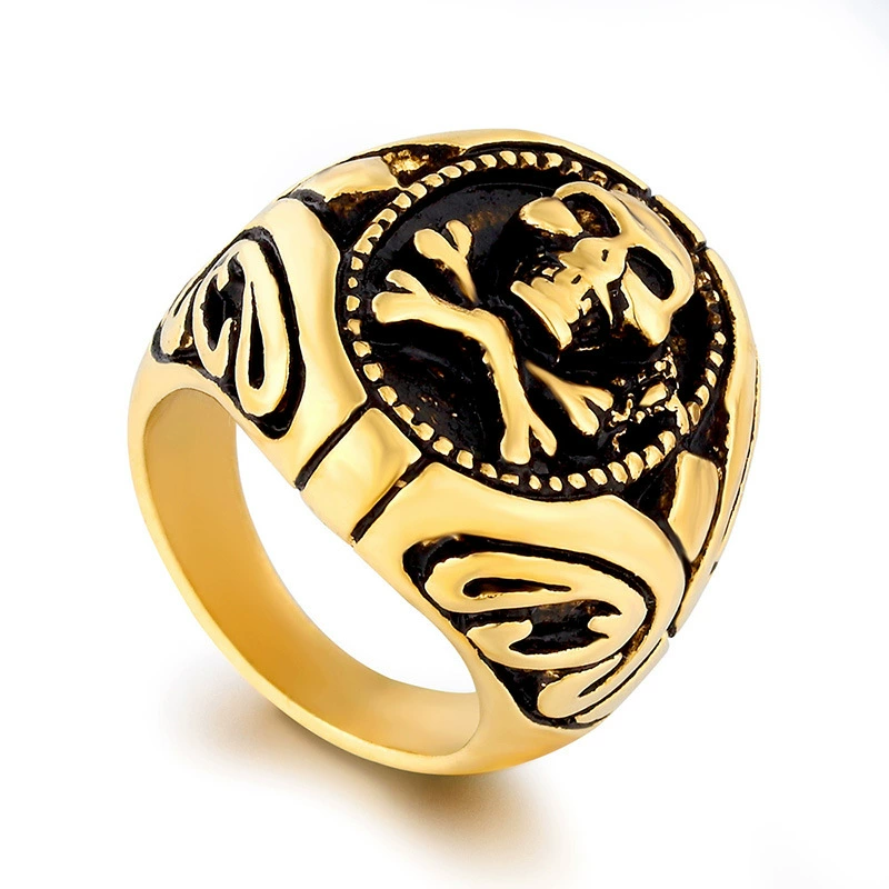 Vintage skull and crossbones ring