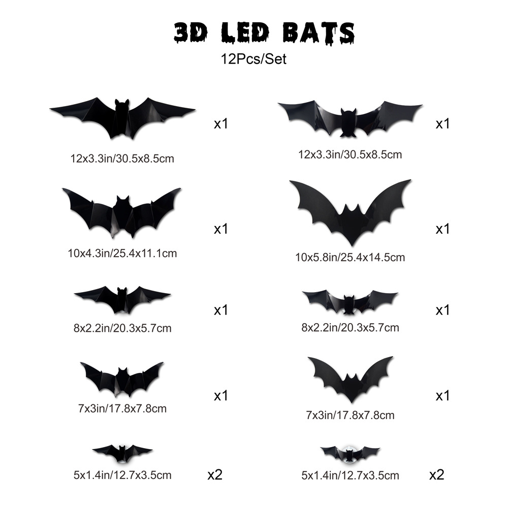 Spooky 3D Wall Stickers For Halloween Party Decor