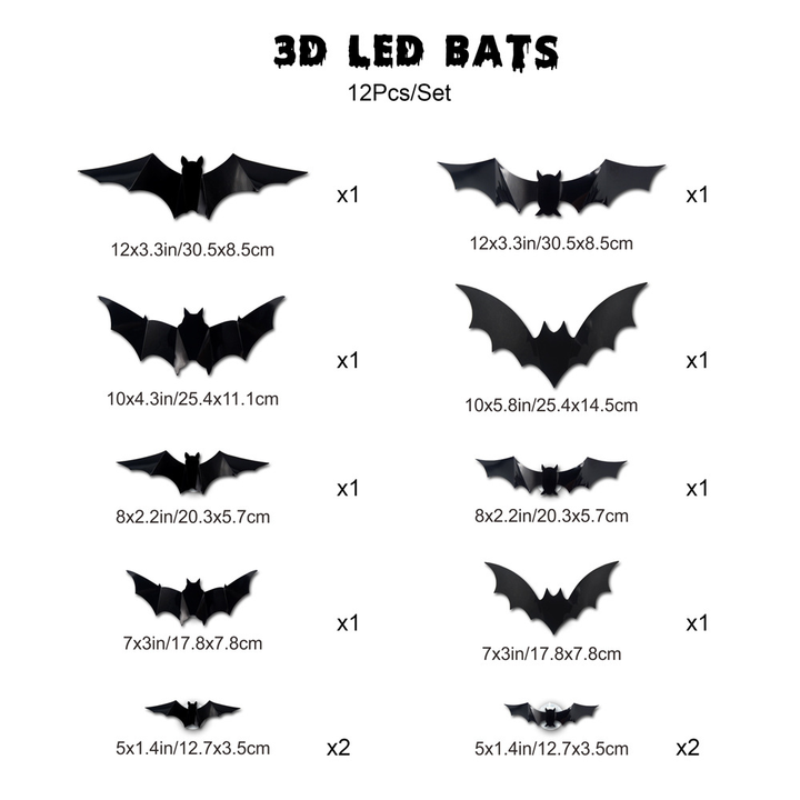 Spooky 3D Wall Stickers For Halloween Party Decor